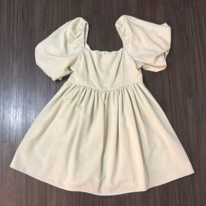 Mint green dress with romper shorts lining